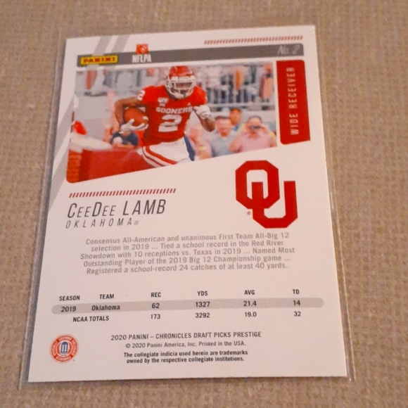 4 NFL Cards Cowboys Chargers Colts Lions Herbert Lamb Goff Ehlinger - Picture 5 of 8